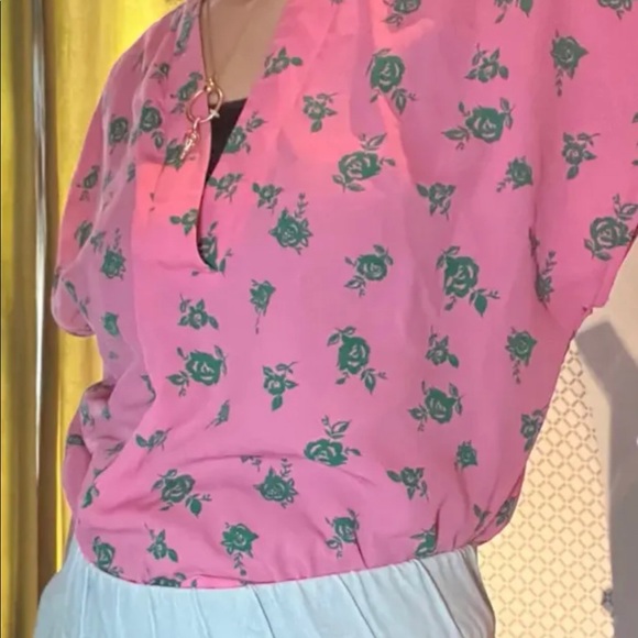 Pink blouse with flower - Picture 9 of 13